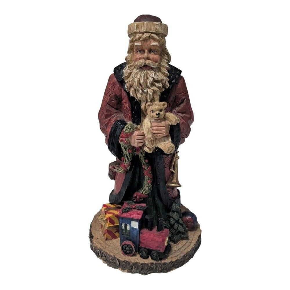 Cedar Creek Holiday Collection 15" Resin Santa Standing Decoration Figure